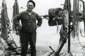 Fiskare i Gåsholma fiskeläge 1957 - foto DigitalMuseum