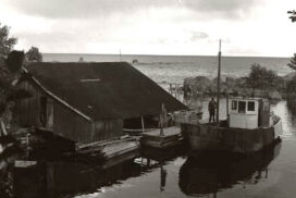 Fiskekutter i Gåsholma fiskeläge, tidigt 1900-tal - foto DigitalMuseum